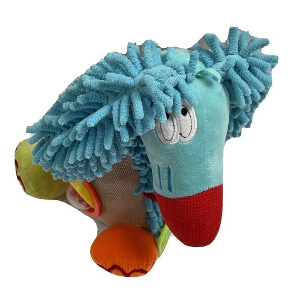 Dolce Play & Learn Alphonso Afghan Blue Hound Dog Activity Baby Plush Toy Animal - Picture 7 of 14